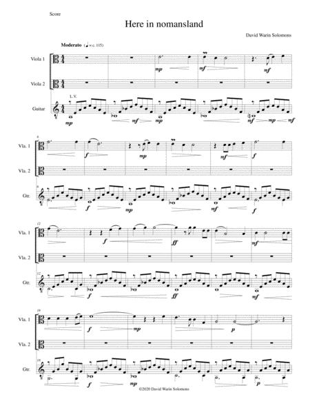 Free Sheet Music Here In Nomansland A Meditation In The Vosges For Two Violas And Guitar