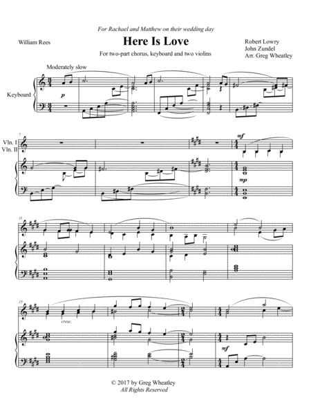 Here Is Love Sheet Music