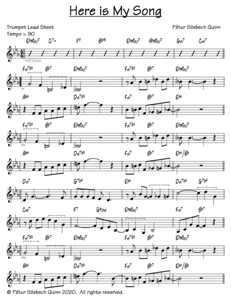 Here Is My Song Sheet Music