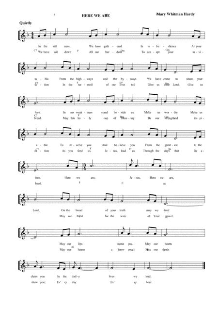 Here We Are Jesus Sheet Music