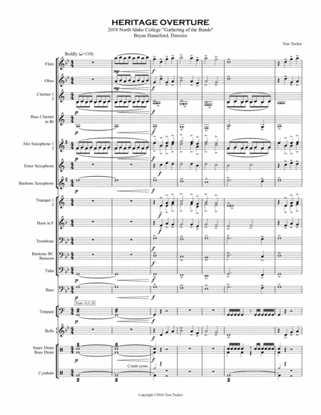 Free Sheet Music Heritage Overture