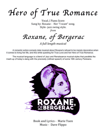 Hero Of True Romance From Roxane Of Bergerac A Full Length Musical Sheet Music