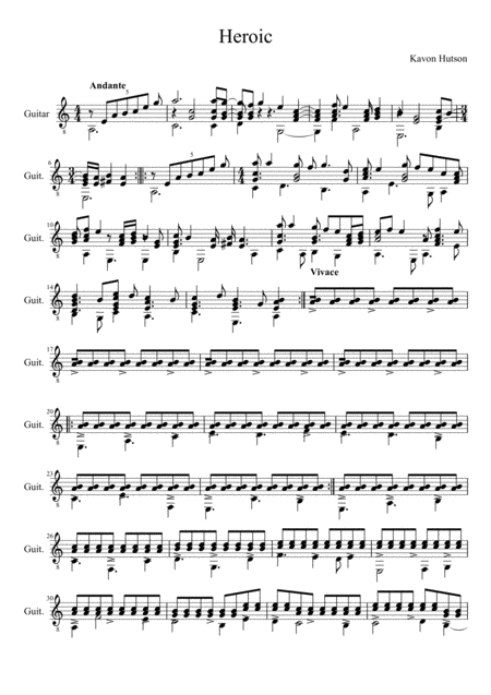 Free Sheet Music Heroic