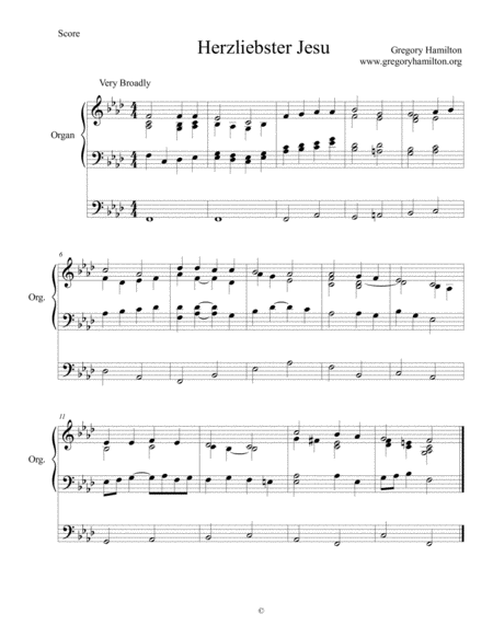 Free Sheet Music Herzliebster Jesu Ah Holy Jesus Alternate Harmonization