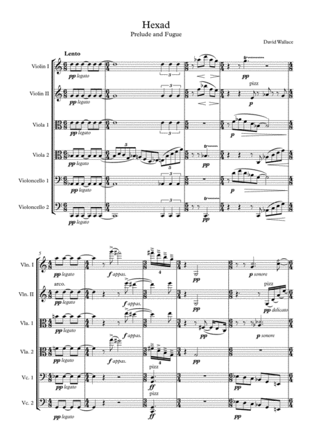 Free Sheet Music Hexad For String Sextet