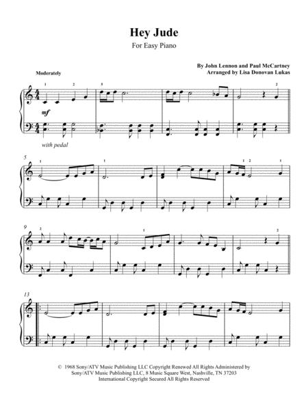 Hey Jude For Easy Piano Sheet Music