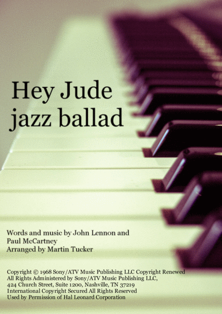 Hey Jude In A Lyrical Jazz Ballad Style Sheet Music