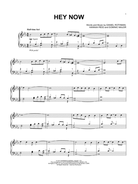 Hey Now Sheet Music