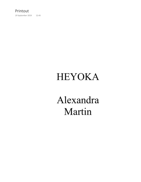 Heyoka And The Thunder Bird Sheet Music