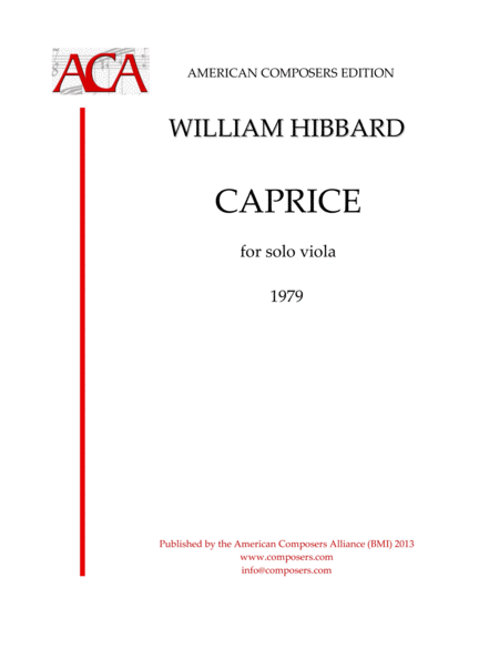 Free Sheet Music Hibbard Caprice