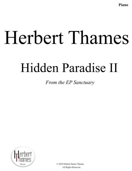 Free Sheet Music Hidden Paradise Ii