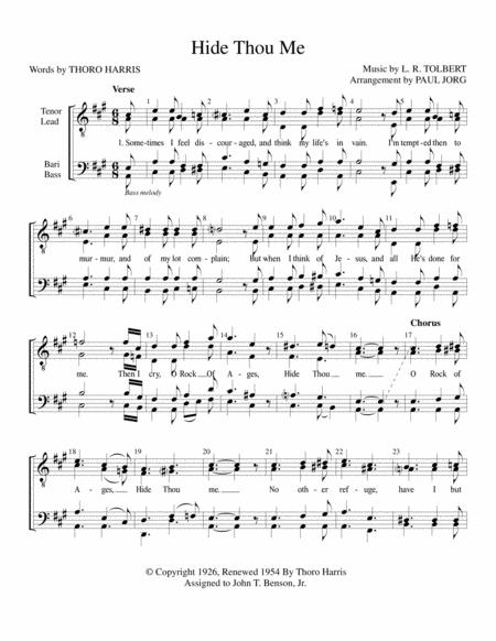 Free Sheet Music Hide Thou Me