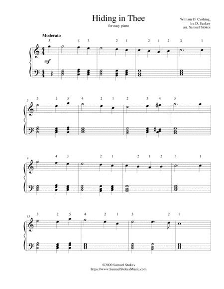 Free Sheet Music Hiding In Thee For Easy Piano