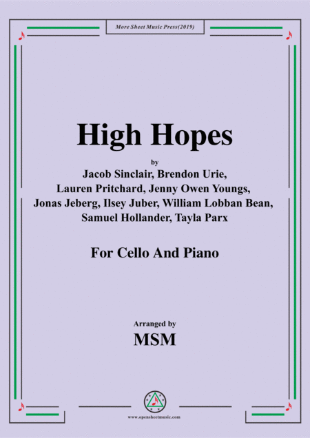 High Hopes For Cello And Piano Sheet Music