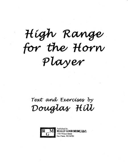 Free Sheet Music High Range For The Horn Player