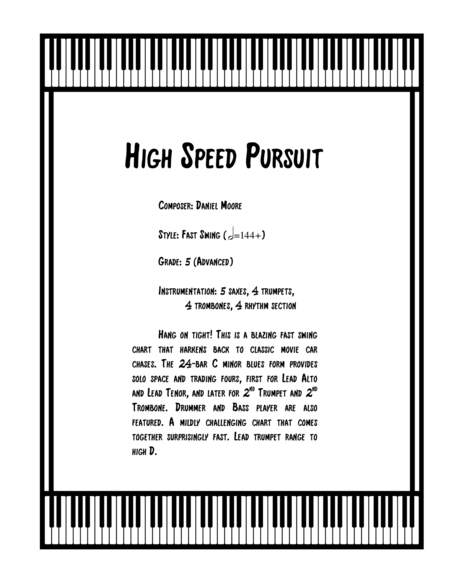 Free Sheet Music High Speed Pursuit