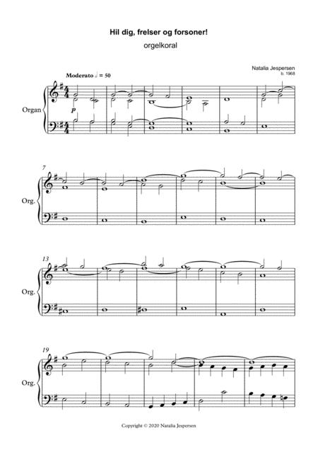 Free Sheet Music Hil Dig Frelser Og Forsoner