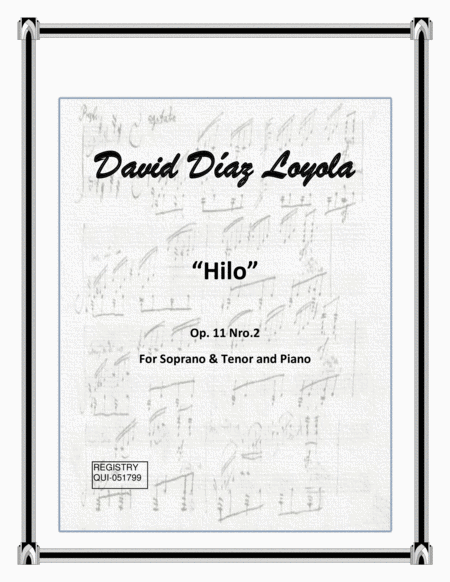 Hilo Op 11 Nro 2 For Soprano Tenor And Piano Sheet Music