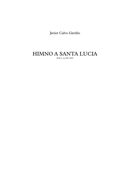 Himno A Santa Luca Band Sheet Music