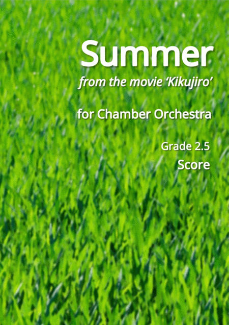 Hisaishi Joe Summer For Chamber Orchestra Score Sheet Music