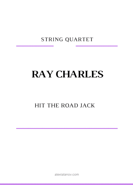 Free Sheet Music Hit The Road Jack