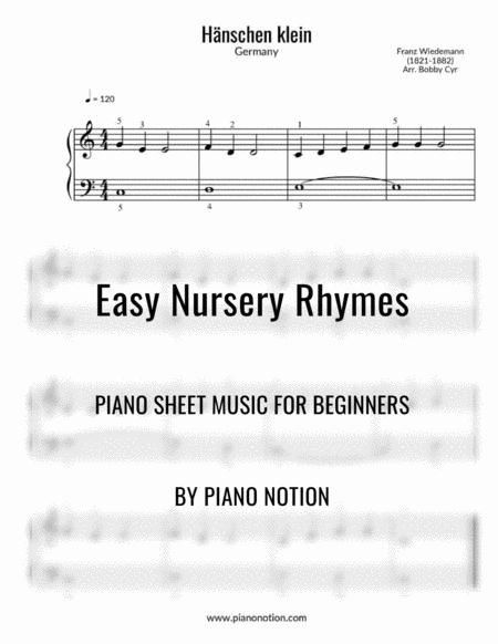 Free Sheet Music Hnschen Klein Easy Piano Solo