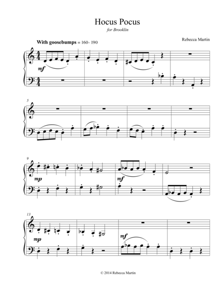 Free Sheet Music Hocus Pocus