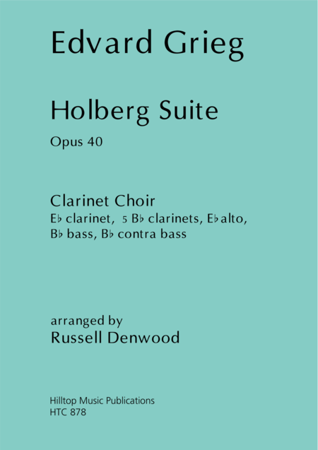 Holberg Suite Arr Clarinet Choir Sheet Music