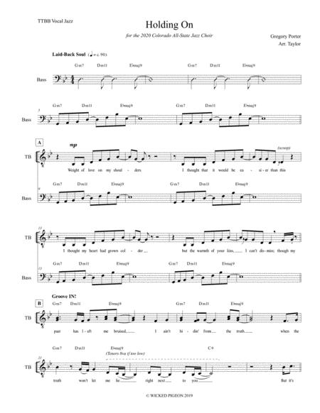 Free Sheet Music Holding On