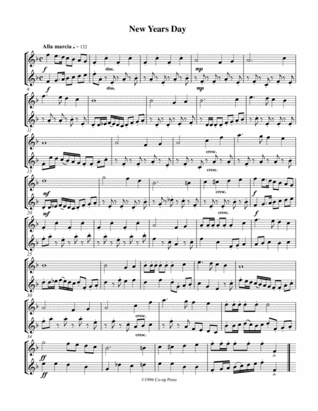 Free Sheet Music Holiday Etudes Duets C Book