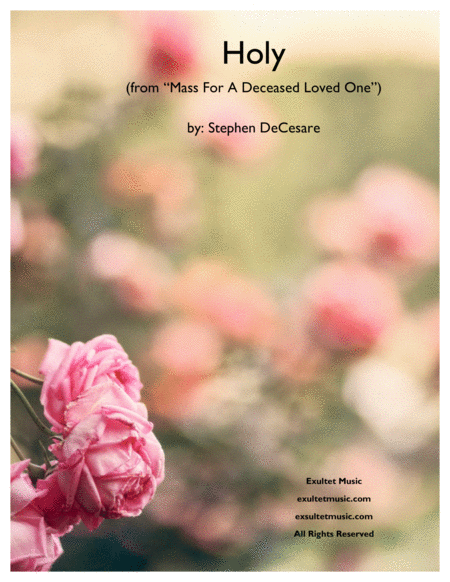 Free Sheet Music Holy From Mass For A Deceased Loved One