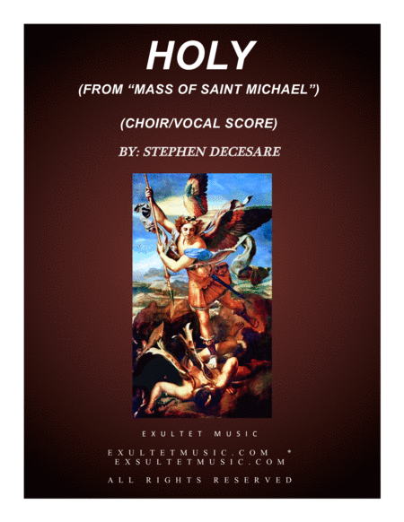 Holy From Mass Of Saint Michael Choir Vocal Score Sheet Music