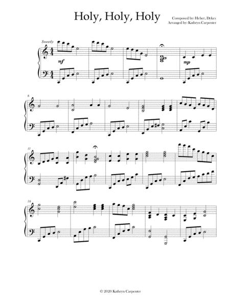 Holy Holy Holy Advanced Piano Sheet Music