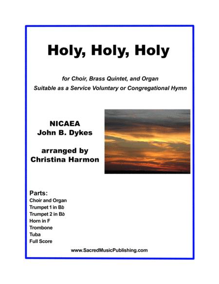 Free Sheet Music Holy Holy Holy Choir Brass Quintet And Organ