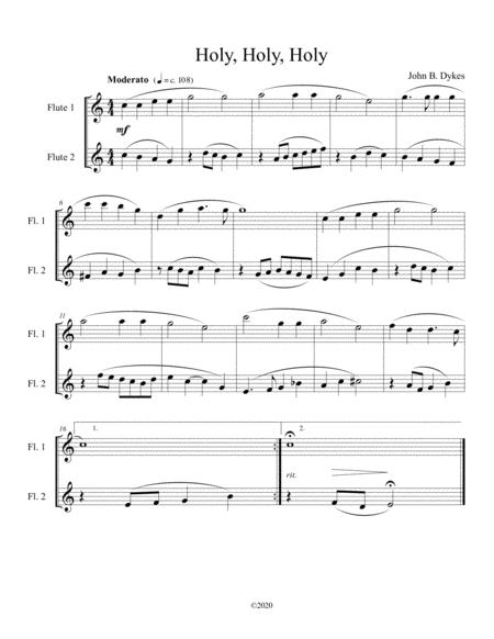 Holy Holy Holy Flute Duet Sheet Music