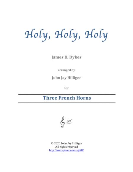 Free Sheet Music Holy Holy Holy For French Horn Trio