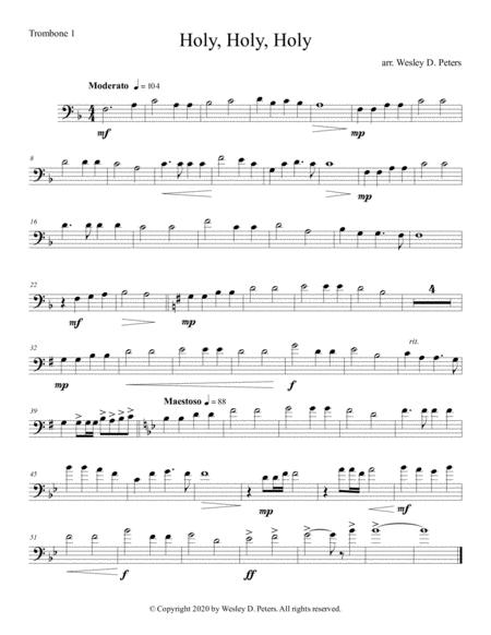 Holy Holy Holy Low Brass Quartet Sheet Music