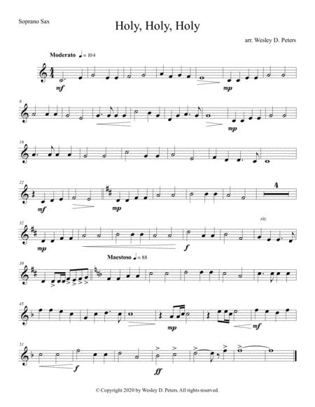 Holy Holy Holy Sax Quartet Sheet Music