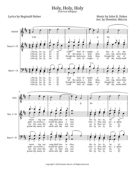 Free Sheet Music Holy Holy Holy Ttbb