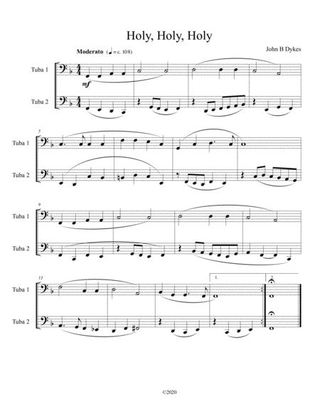 Holy Holy Holy Tuba Duet Sheet Music