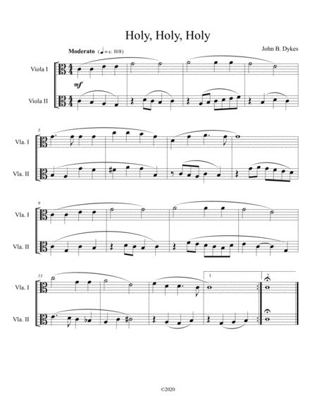 Holy Holy Holy Viola Duet Sheet Music