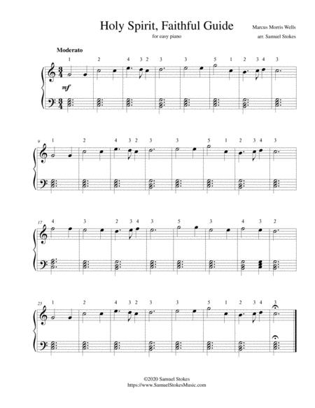 Holy Spirit Faithful Guide For Easy Piano Sheet Music