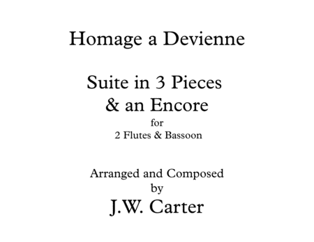 Homage A Devienne Suite In 3 Pieces An Encore 2 Flutes Bassoon I Allegro Sheet Music