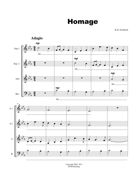 Free Sheet Music Homage