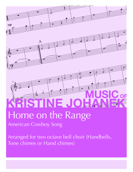 Home On The Range 2 Octave Handbells Tone Chimes Or Hand Chimes Sheet Music