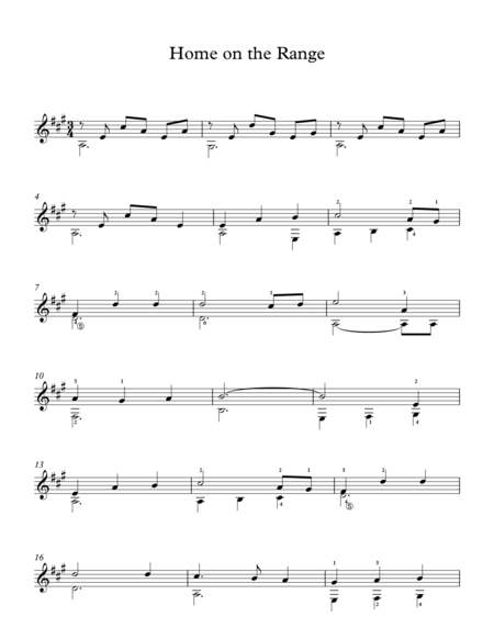 Home On The Range American Traditional Song Sheet Music