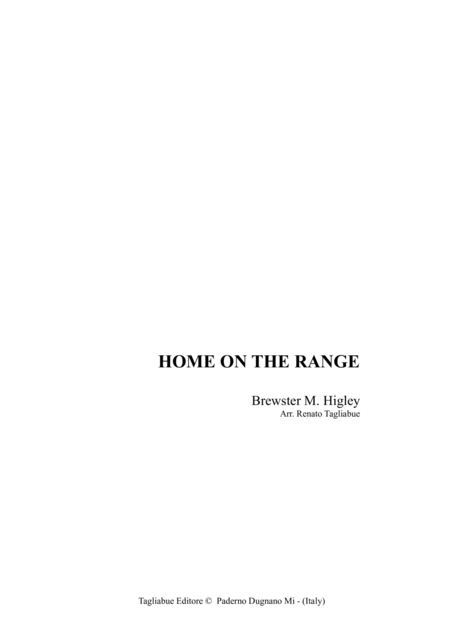 Home On The Range For Satb Choir Sheet Music