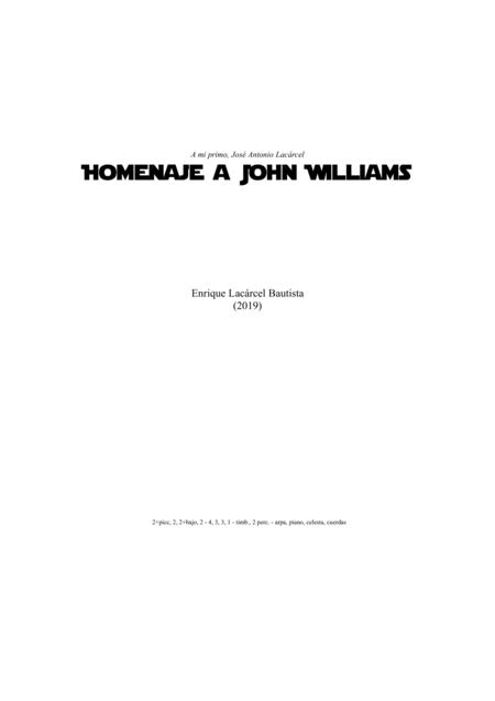 Free Sheet Music Homenaje A John Williams