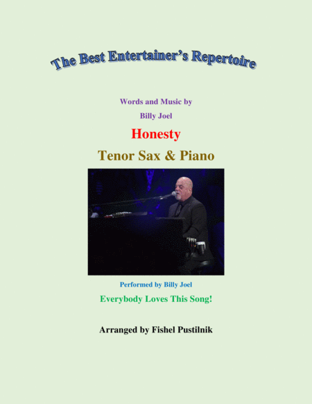 Free Sheet Music Honesty For Tenor Sax And Piano Video