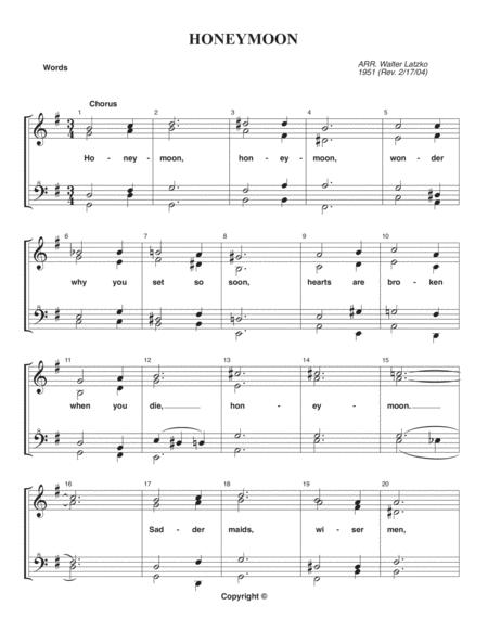 Free Sheet Music Honeymoon